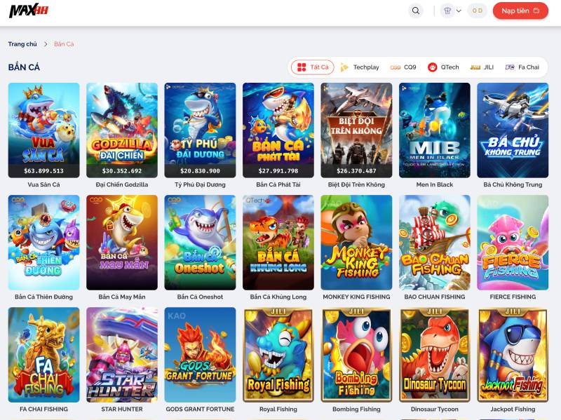 Giới thiệu về sảnh bắn cá Max88