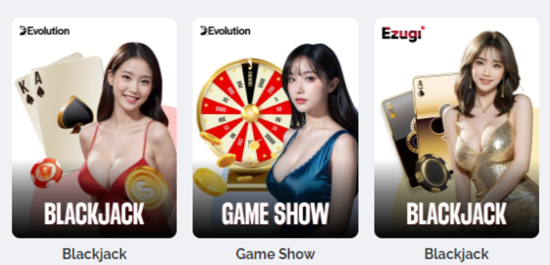 Sảnh Blackjack tại Live Casino Max88