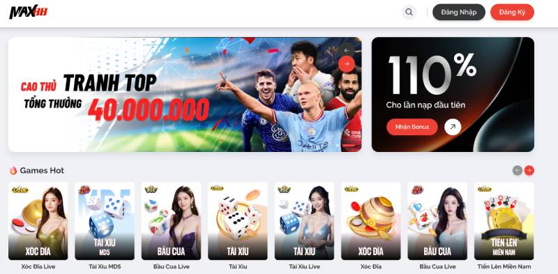 Truy cap vao website chinh thuc cua Max88