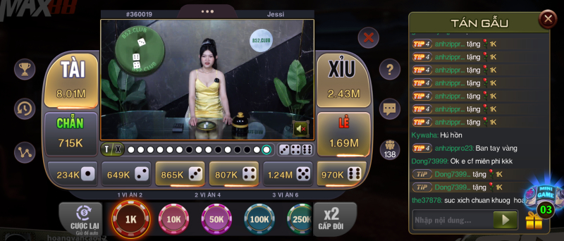 Ưu điểm của game Tài Xỉu Live Max88 thu hút đông đảo người chơi