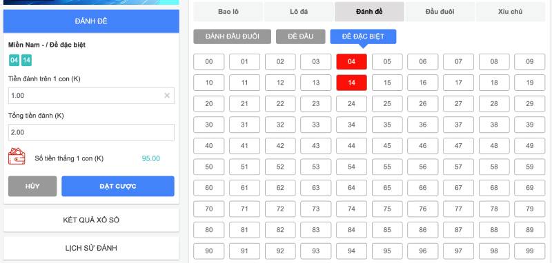 danh de lo de mien nam