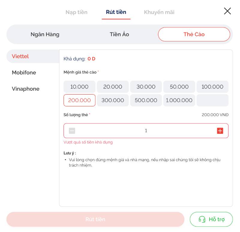 rut tien the cao max88